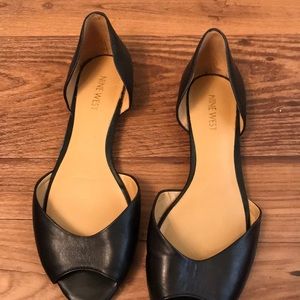 Nine West peep toe flats